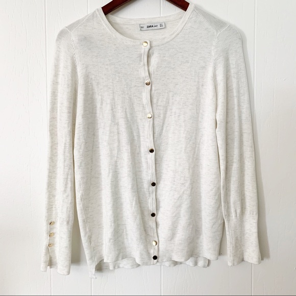 Zara Sweaters - Zara Knit Button Cardigan Size Large